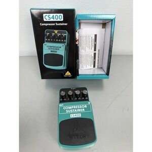 Behringer CS400 Compressor/Sustainer Guitar Effects Pedal w/ Box & Papers